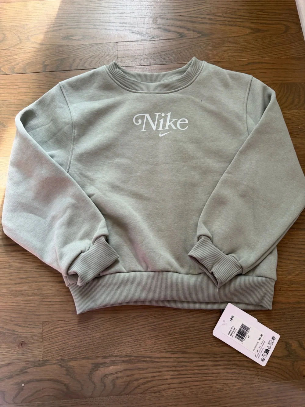 NWT Nike Girls Sage Green Crewneck Matching Set size 6X